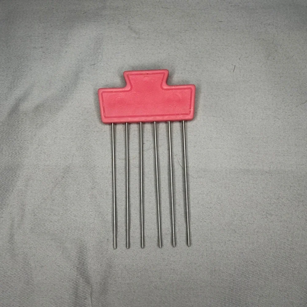 Vintage Goody Hair Pick Pink Plastic Handle Metal Teeth Volume Lift Comb Retro